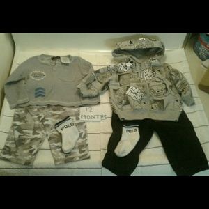 SALE-2 BOYS SETS ONE SESME STREET AND ONE POLO PJS